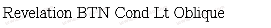 Revelation BTN Cond Lt Oblique字体转换